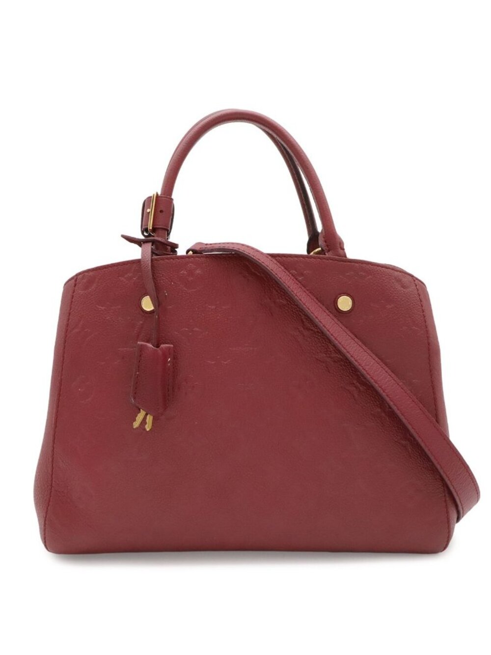 Louis Vuitton Monogram Empreinte Montaigne MM 2-Way Shoulder Bag Raisin Wine